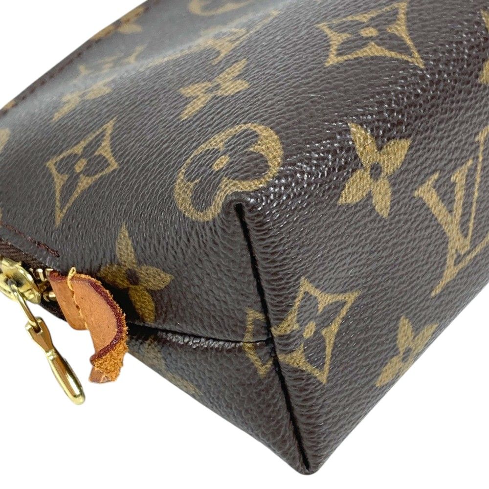 Louis Vuitton Makeup Pouch Pochette Cosmetic PM Monogram Canvas Brown — view 6