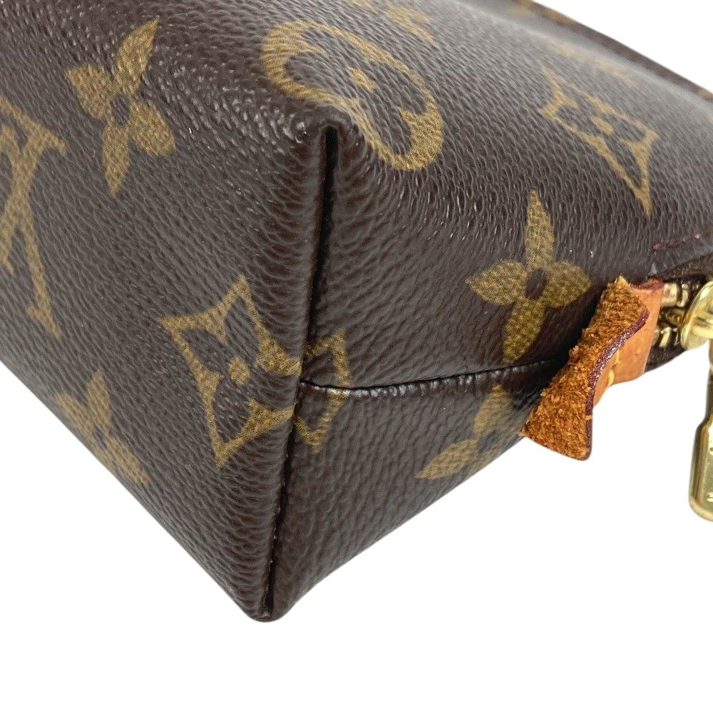 Louis Vuitton Makeup Pouch Pochette Cosmetic PM Monogram Canvas Brown — view 7