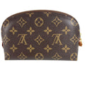 Louis Vuitton Makeup Pouch Pochette Cosmetic PM Monogram Canvas Brown