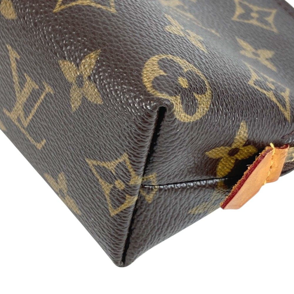 Louis Vuitton Makeup Pouch Pochette Cosmetic PM Monogram Canvas Brown — view 5