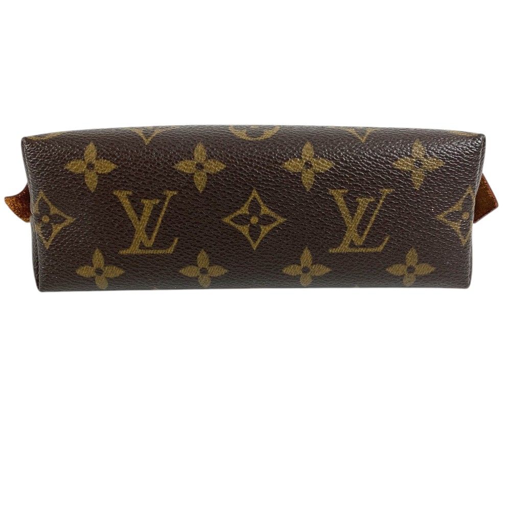 Louis Vuitton Makeup Pouch Pochette Cosmetic PM Monogram Canvas Brown — view 4