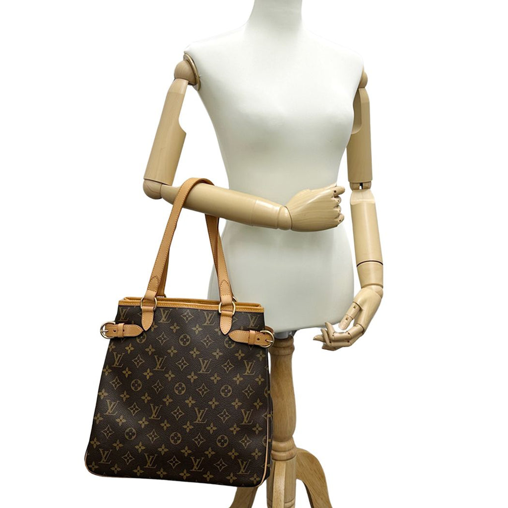 Louis Vuitton Monogram Tote Batignolles Vertical Brown — view 8