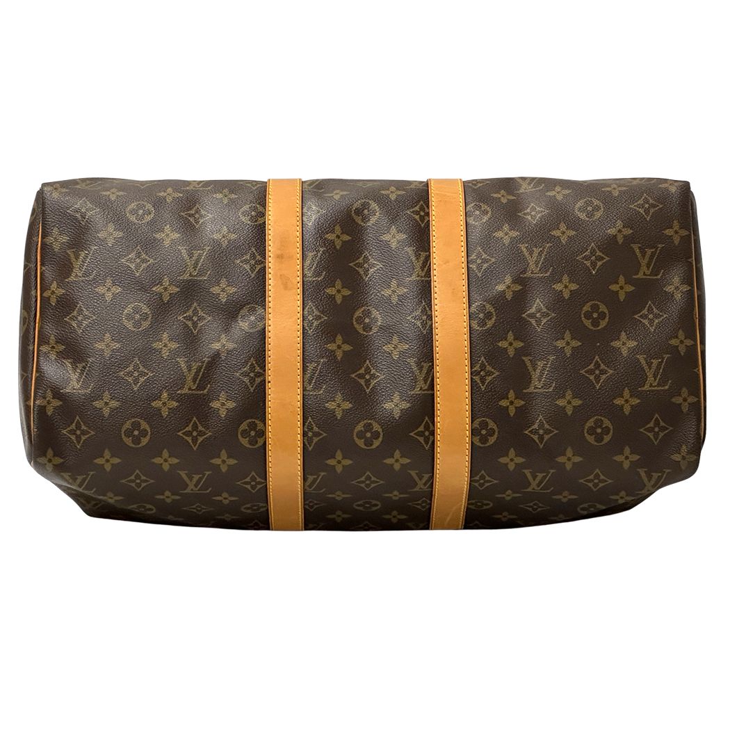 Louis Vuitton Boston Bag Monogram Canvas Keepall 45 Brown Large Going — view 4