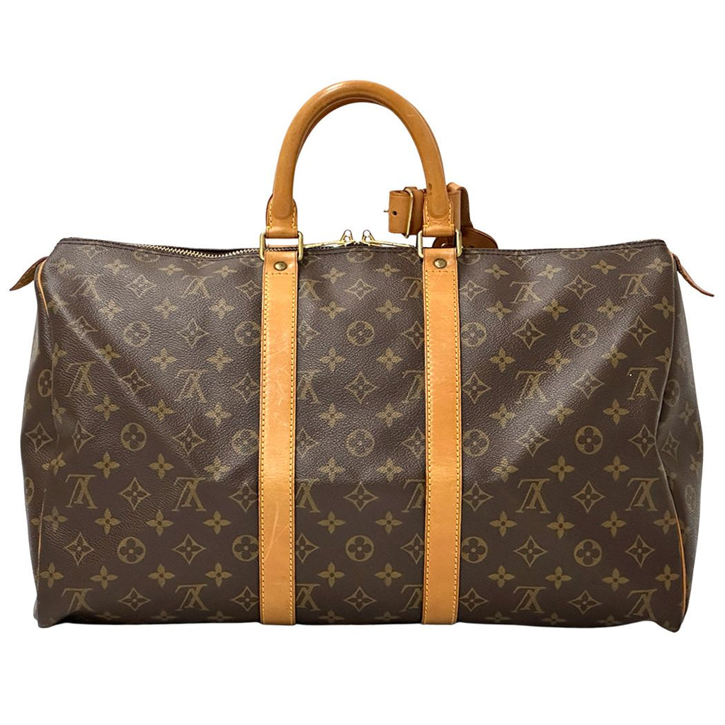 Louis Vuitton Boston Bag Monogram Canvas Keepall 45 Brown Large Going — view 2