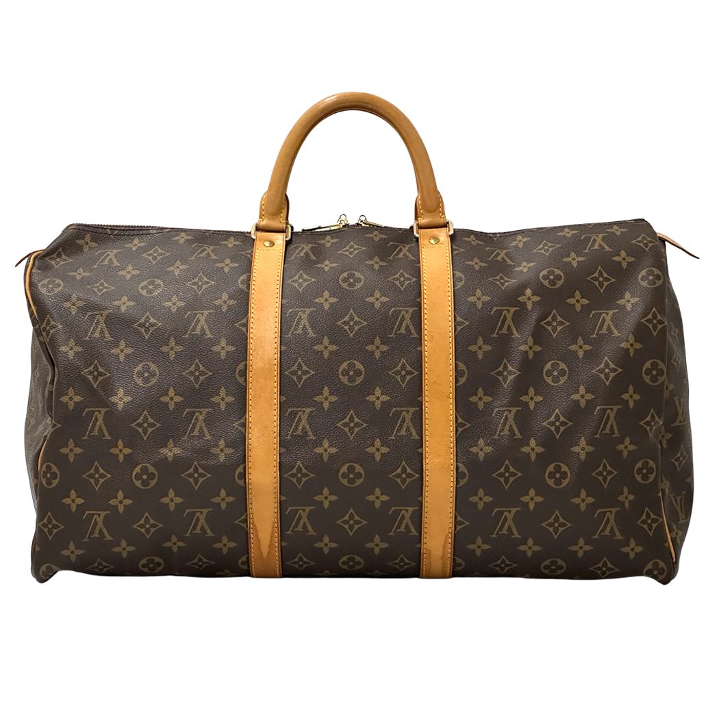 Louis Vuitton Monogram Boston Bag Keepall 50 Brown Large Outing — view 2
