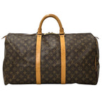Louis Vuitton Monogram Boston Bag Keepall 50 Brown Large Outing