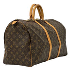 Louis Vuitton Monogram Boston Bag Keepall 50 Brown Large Outing — view 3