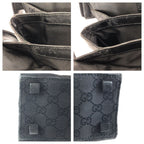 Gucci Black Silver GG Canvas Leather Business Briefcase — view 7