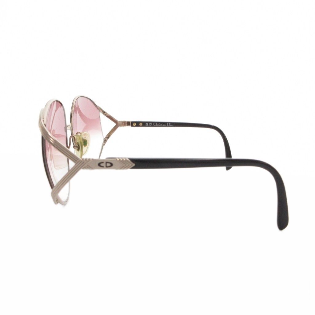 Dior Sunglasses Eyewear Non Prescription CD Logo Side Black Gold Color Gradient — view 3