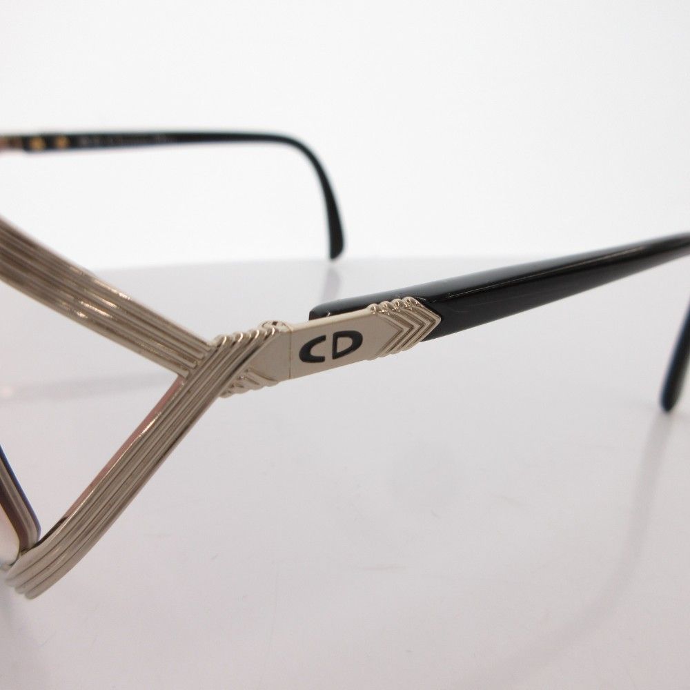 Dior Sunglasses Eyewear Non Prescription CD Logo Side Black Gold Color Gradient — view 4