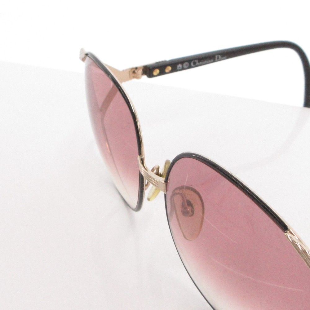 Dior Sunglasses Eyewear Non Prescription CD Logo Side Black Gold Color Gradient — view 6