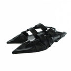 Bottega Veneta Sandals Pointed Toe Leather Logo 36 Black