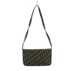 Dior Vintage Trotter Shoulder Bag Crossbody Canvas Leather CD Logo Gold Navy — view 2