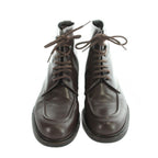 Gucci Short Boots Leather Round Toe Logo 36 Brown — view 2