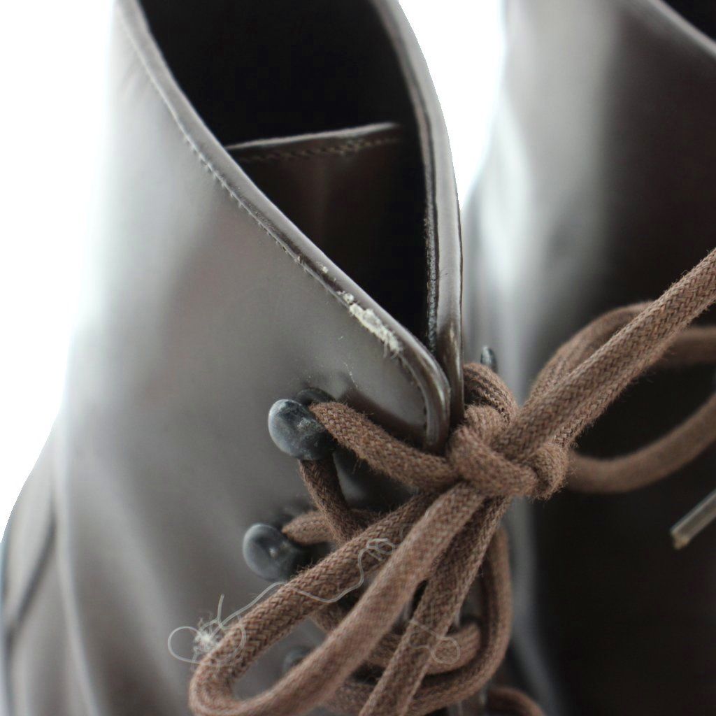 Gucci Short Boots Leather Round Toe Logo 36 Brown — view 9