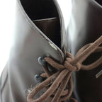 Gucci Short Boots Leather Round Toe Logo 36 Brown — view 9