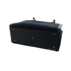 Gucci 002 Bamboo Handbag Tote Suede Logo Navy — view 5