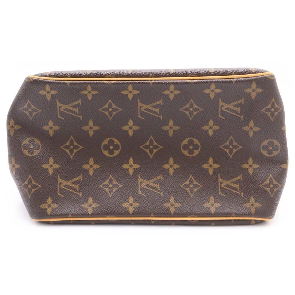 Louis Vuitton Monogram Batignolles Handbag Mini Tote Brown Leather Gold — view 4