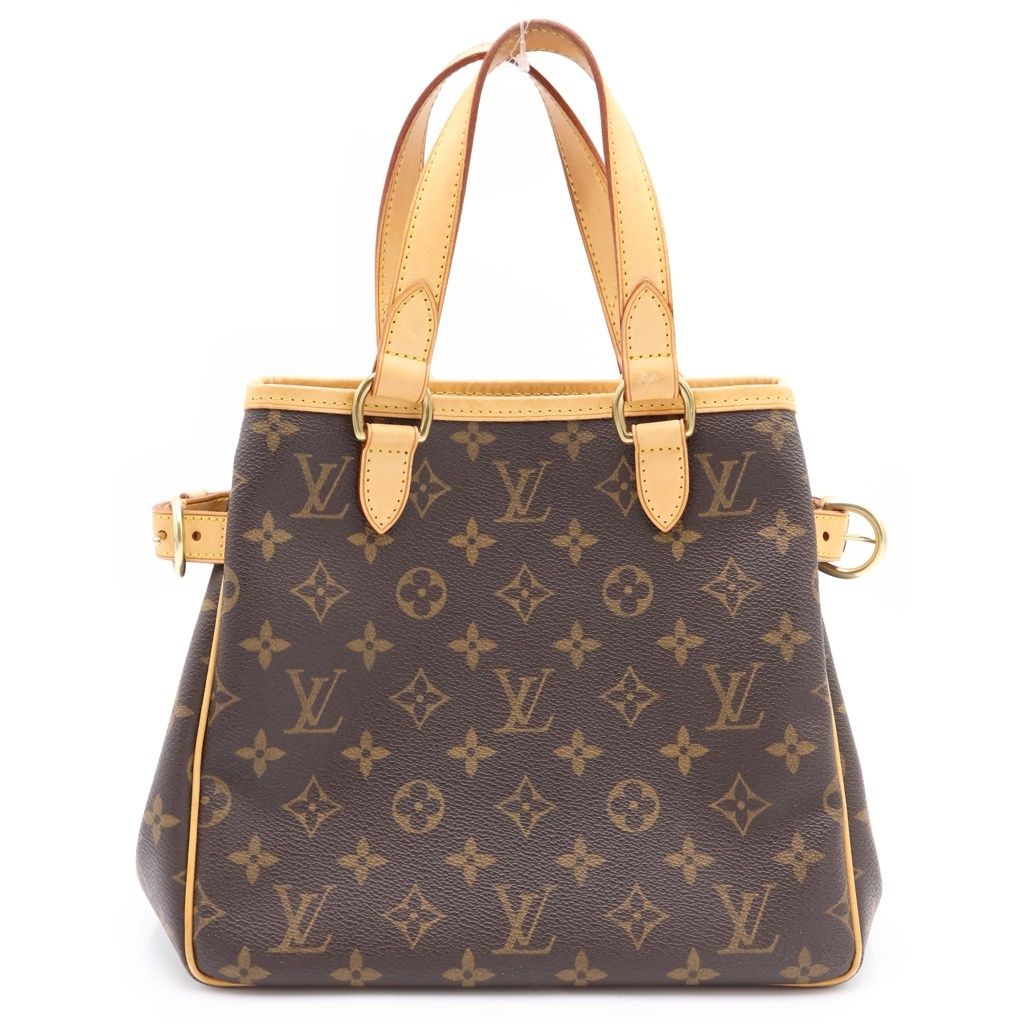 Louis Vuitton Monogram Batignolles Handbag Mini Tote Brown Leather Gold
