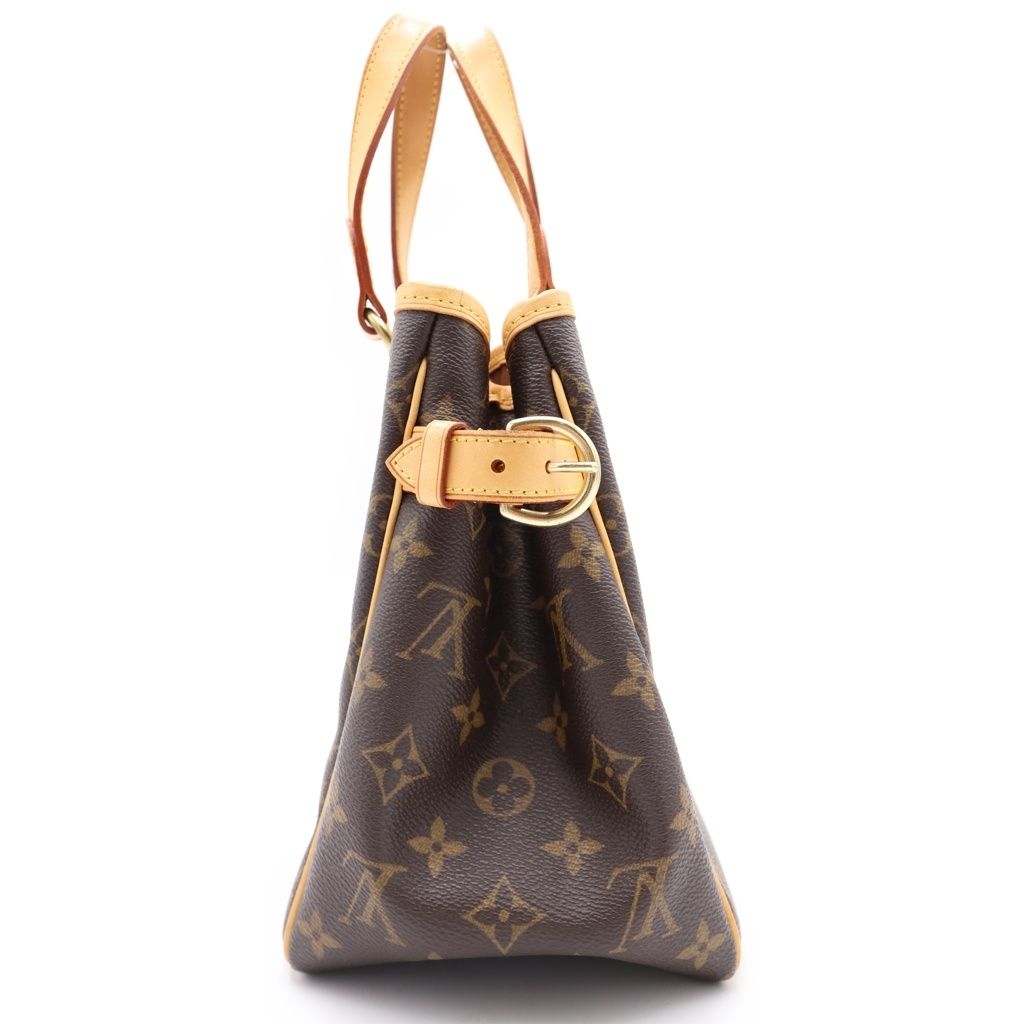 Louis Vuitton Monogram Batignolles Handbag Mini Tote Brown Leather Gold — view 3