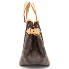 Louis Vuitton Monogram Batignolles Handbag Mini Tote Brown Leather Gold — view 3