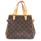 Louis Vuitton Monogram Batignolles Handbag Mini Tote Brown Leather Gold — view 2