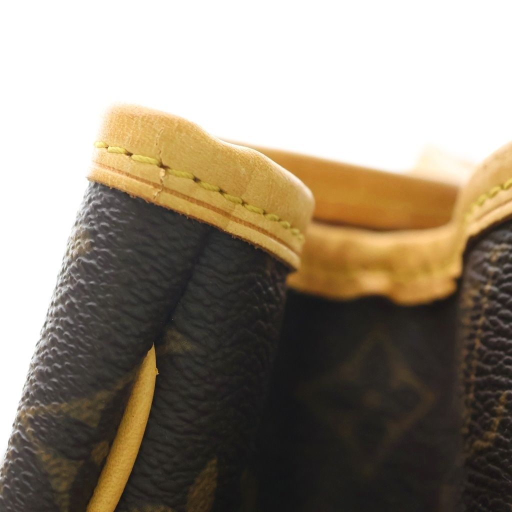 Louis Vuitton Monogram Batignolles Handbag Mini Tote Brown Leather Gold — view 8