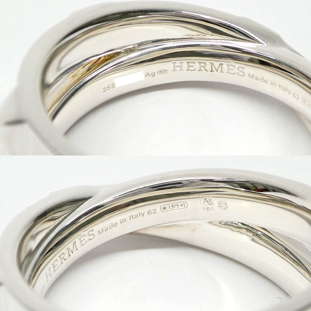 Hermes Ring Cour de Double 62 Silver — view 7