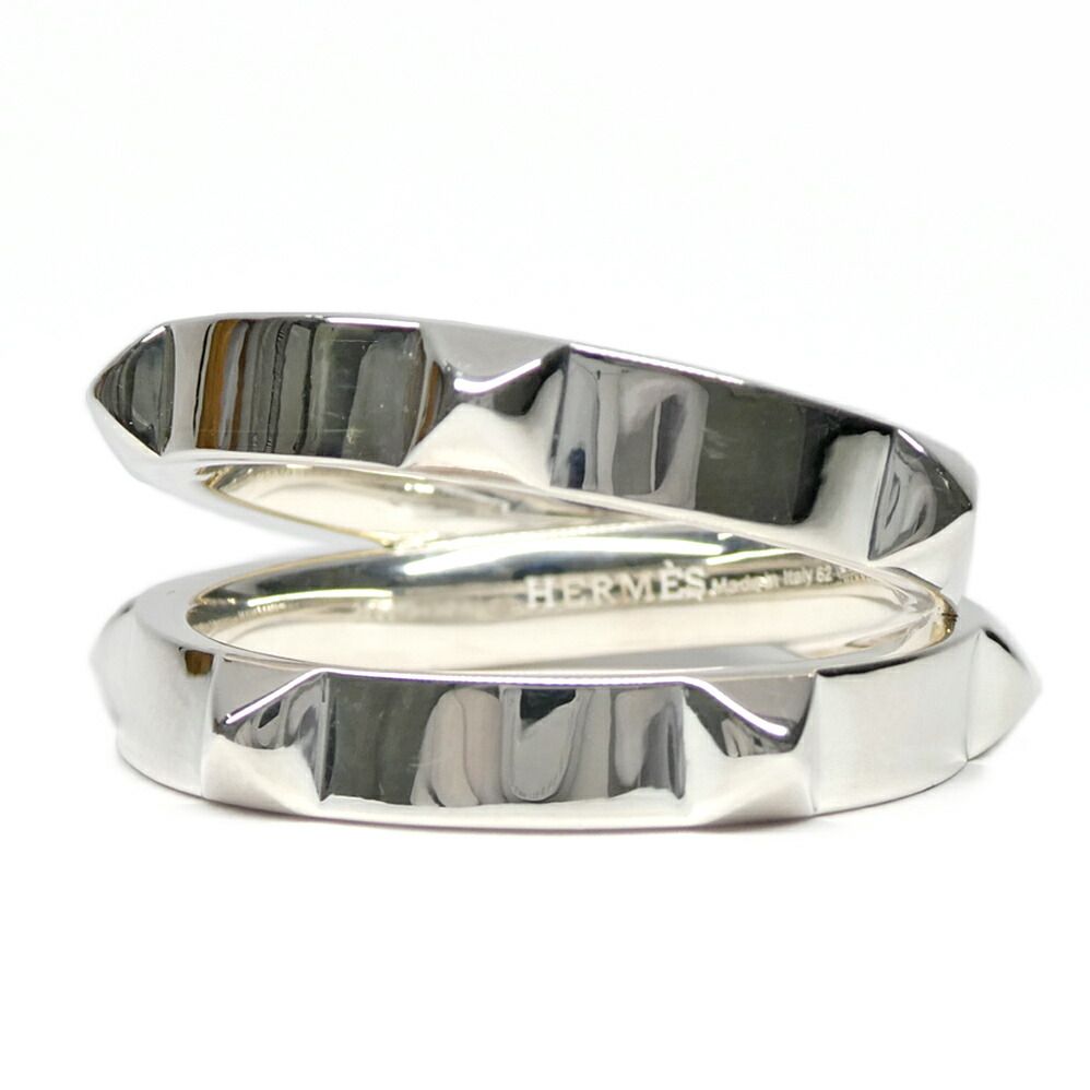 Hermes Ring Cour de Double 62 Silver