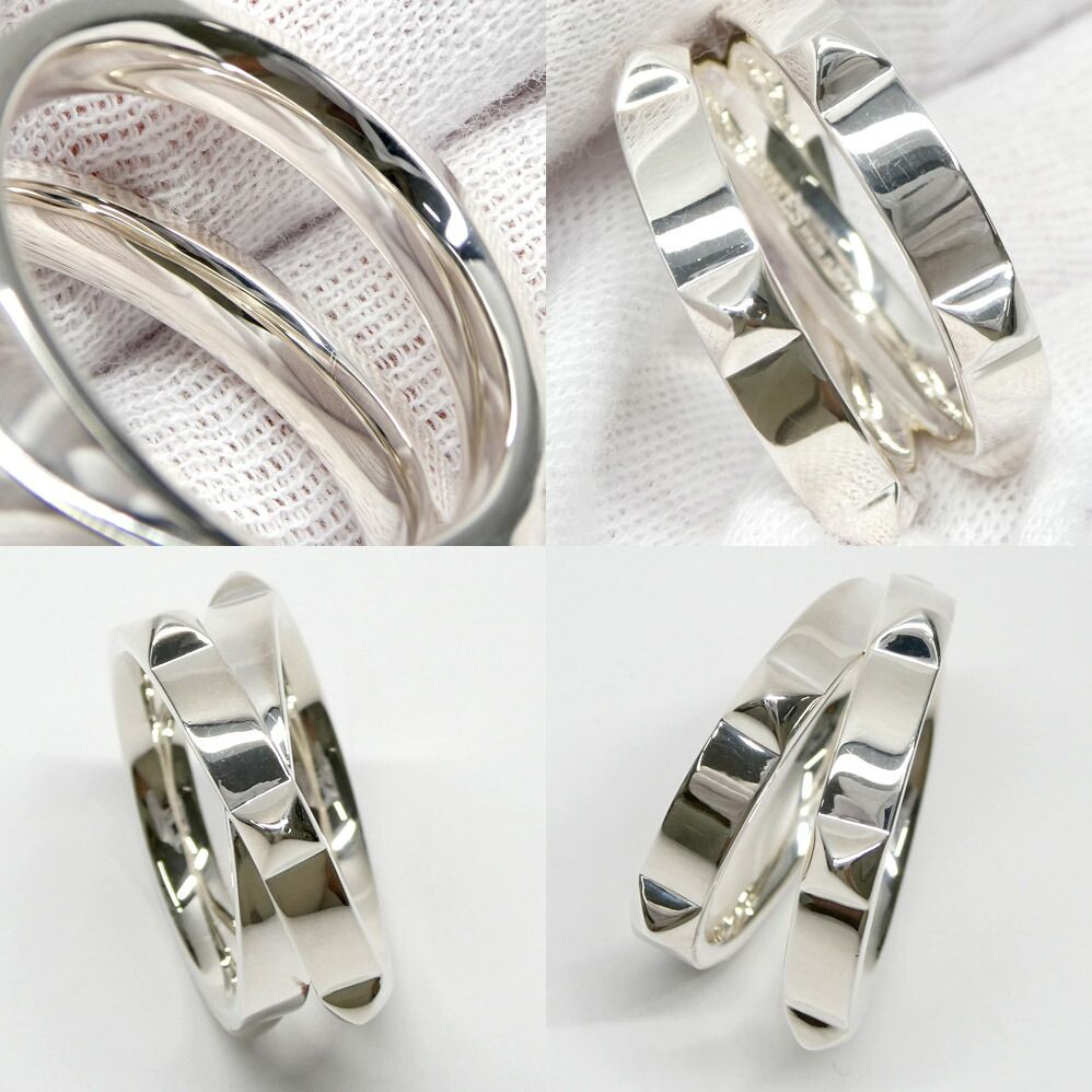 Hermes Ring Cour de Double 62 Silver — view 8