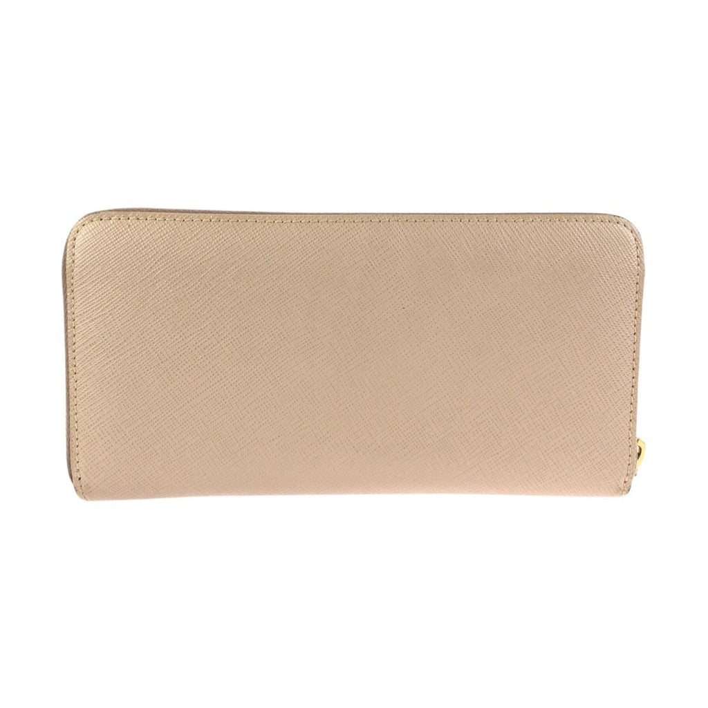 Prada Saffiano Beige Gold Leather Wallet — view 2