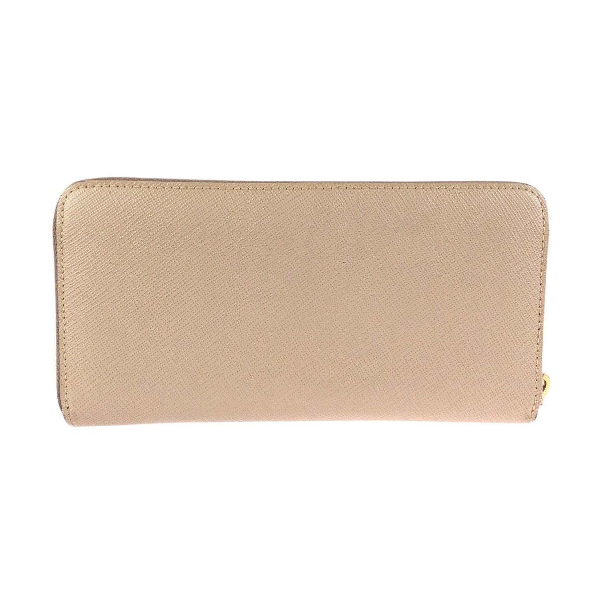 Prada Saffiano Beige Gold Leather Wallet — view 2