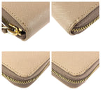 Prada Saffiano Beige Gold Leather Wallet — view 3