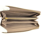 Prada Saffiano Beige Gold Leather Wallet — view 8