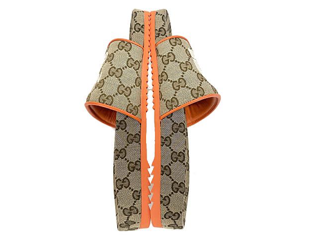 Gucci the North Face Collaboration GG Supreme Canvas Slide Sandals 40 Brown — view 5