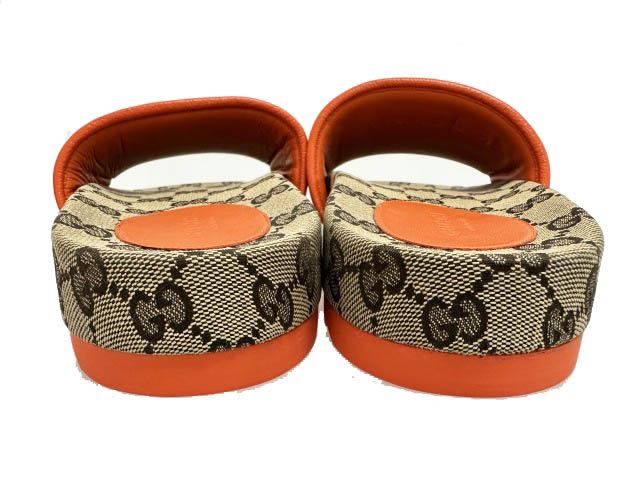 Gucci the North Face Collaboration GG Supreme Canvas Slide Sandals 40 Brown — view 4