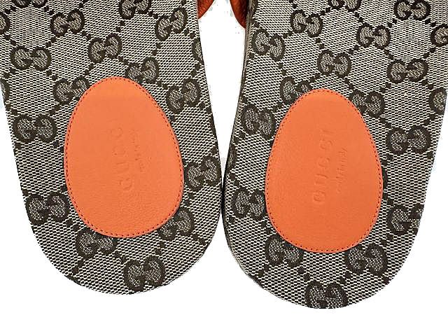 Gucci the North Face Collaboration GG Supreme Canvas Slide Sandals 40 Brown — view 8
