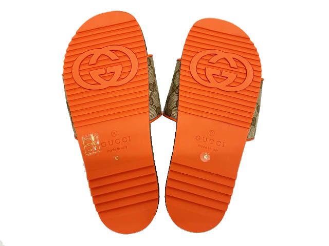 Gucci the North Face Collaboration GG Supreme Canvas Slide Sandals 40 Brown — view 7