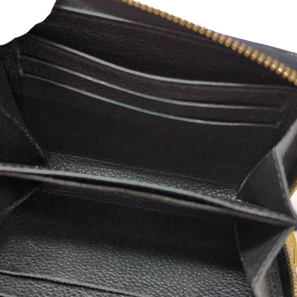 Louis Vuitton Monogram Empreinte Zippy Coin Purse Wallet Black — view 4