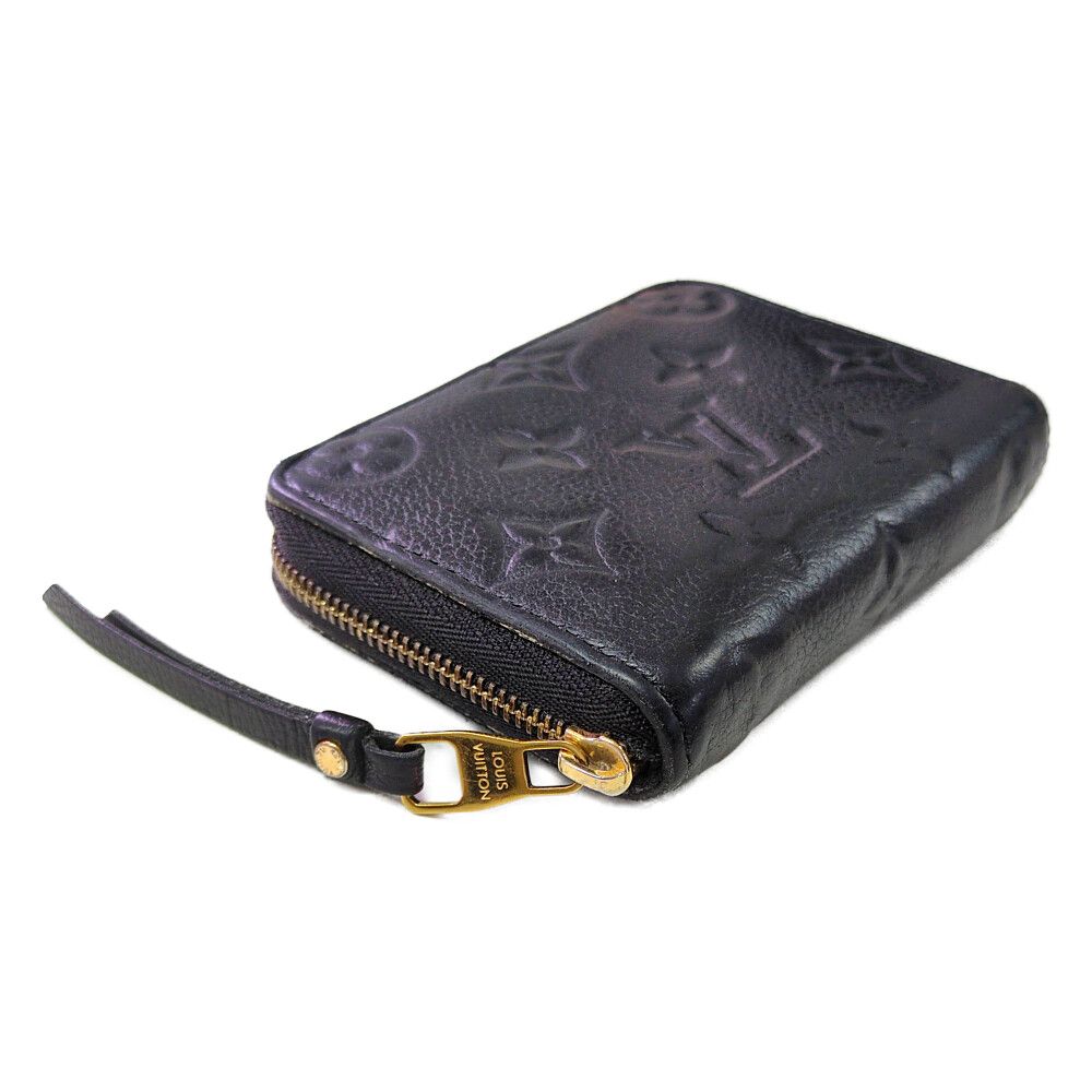 Louis Vuitton Monogram Empreinte Zippy Coin Purse Wallet Black — view 3