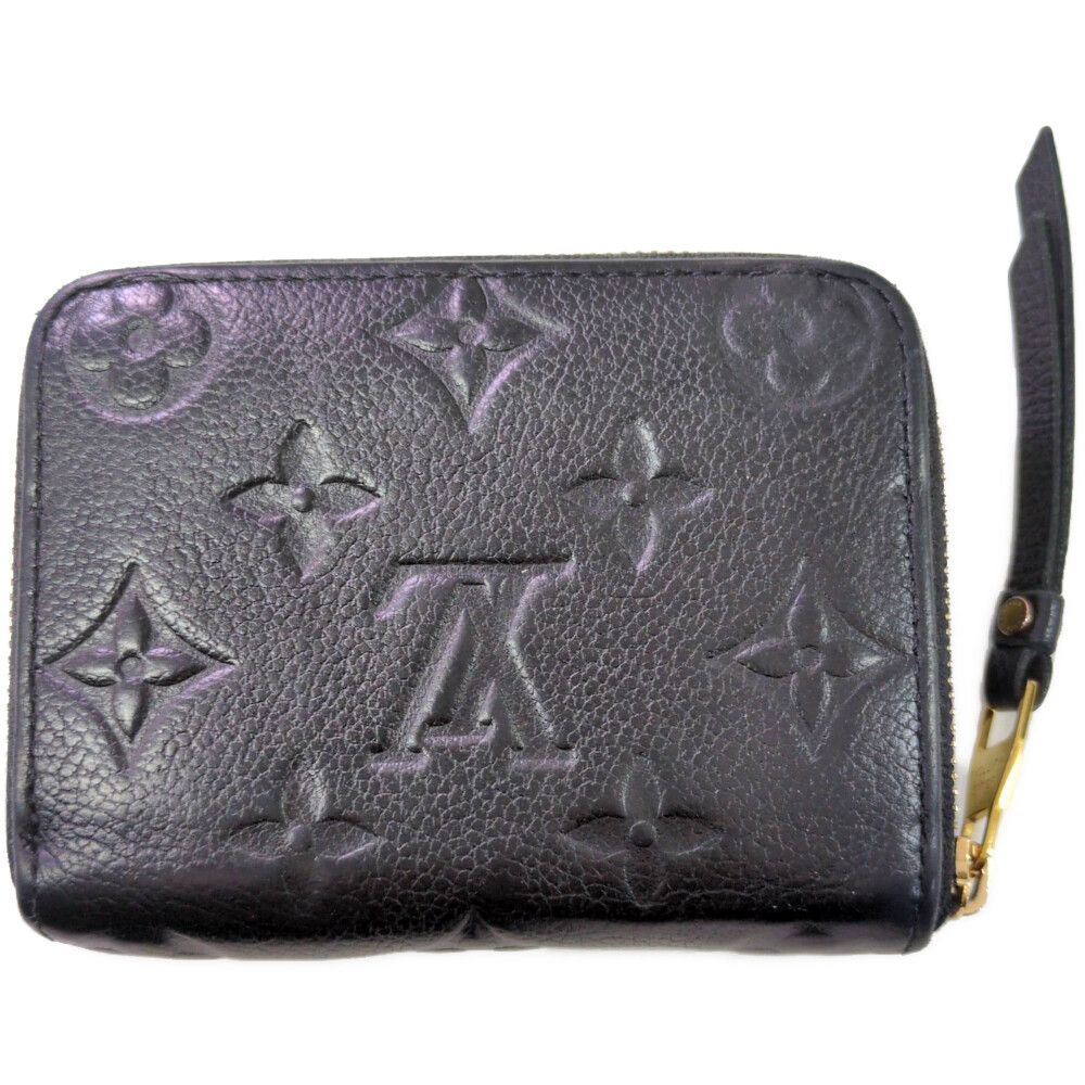 Louis Vuitton Monogram Empreinte Zippy Coin Purse Wallet Black — view 2