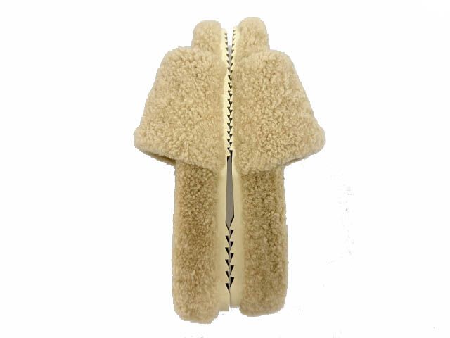 Gucci the North Face Logo Shearling Slide Sandals 36 Beige — view 7