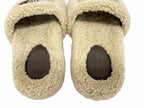 Gucci the North Face Logo Shearling Slide Sandals 36 Beige — view 5
