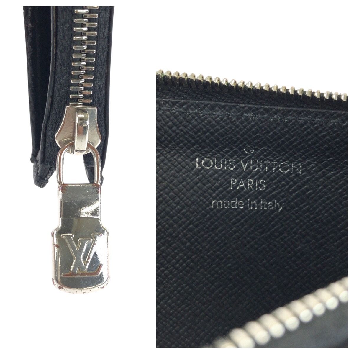 Louis Vuitton Monogram Eclipse Taiga Black Noir Card Case Coin — view 5