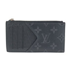 Louis Vuitton Monogram Eclipse Taiga Black Noir Card Case Coin