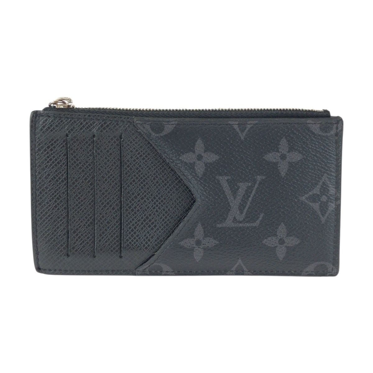 Louis Vuitton Monogram Eclipse Taiga Black Noir Card Case Coin