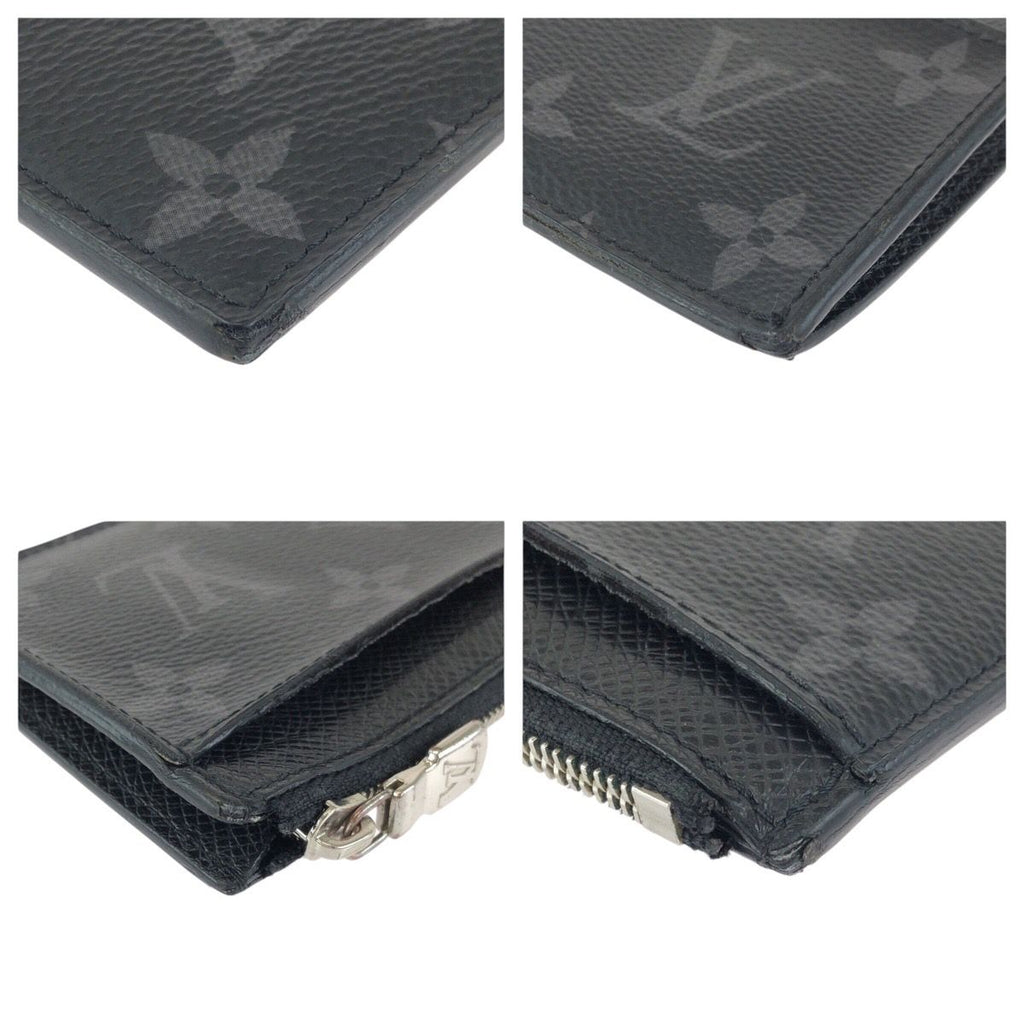 Louis Vuitton Monogram Eclipse Taiga Black Noir Card Case Coin — view 4