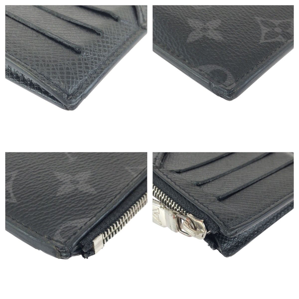 Louis Vuitton Monogram Eclipse Taiga Black Noir Card Case Coin — view 3