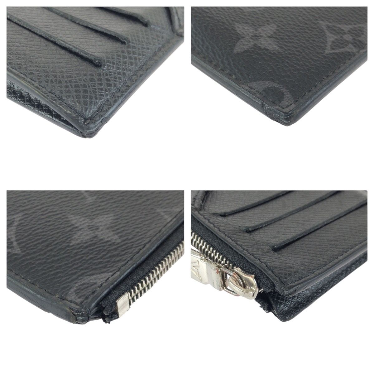 Louis Vuitton Monogram Eclipse Taiga Black Noir Card Case Coin — view 3