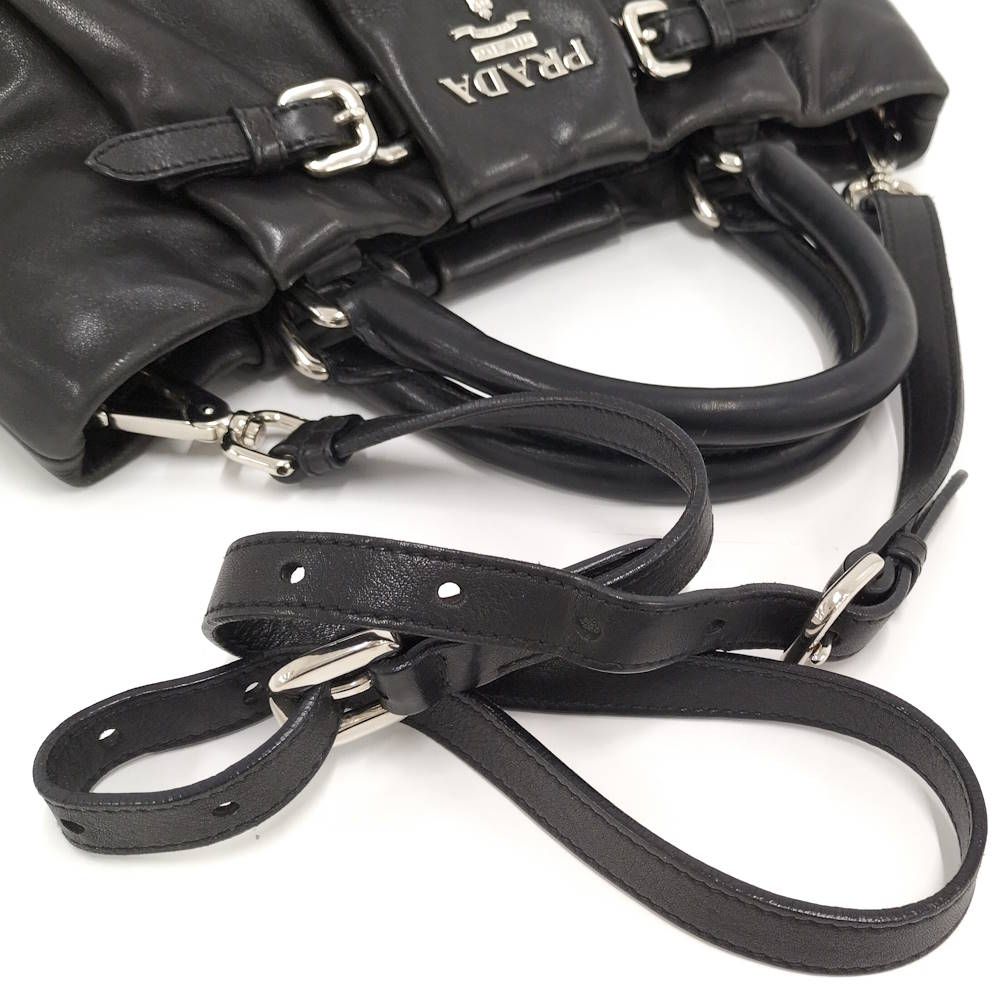 Prada 2-Way Bag Leather Black — view 6